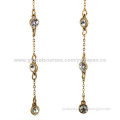Korean style fashion elegant gold drop earrings